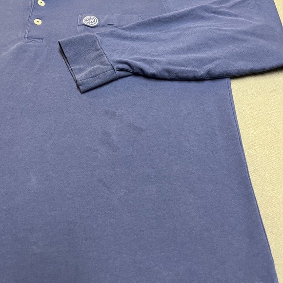 B DRADDY x SUNSET RIDGE CC Mens XL Polo Long Sleeve Soft Cotton/Spandex Blue - Picture 5 of 8